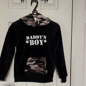 Black and Camouflage Kids Hoodie